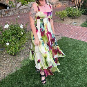 Anthropologie Tiered Maxi Dress